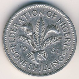 Нигерия 1 шиллинг 1961 год - Пальма