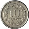 Польша 10 грошей 2008 год