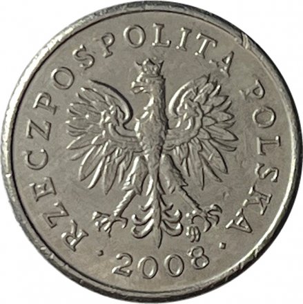 Польша 10 грошей 2008 год