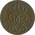 Швеция 2 эре 1933 год - Король Густав V