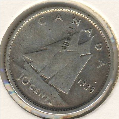Канада 10 центов 1939 год