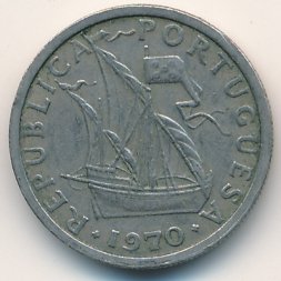 Португалия 2,5 эскудо 1970 год