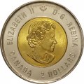 Канада 2 доллара 2020 год - 100 лет со дня рождения Билла Рида