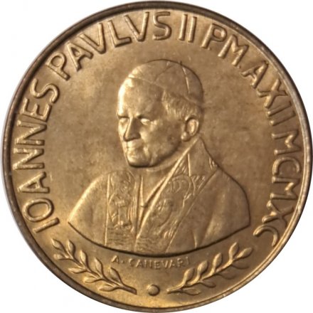 Ватикан 20 лир 1990 год