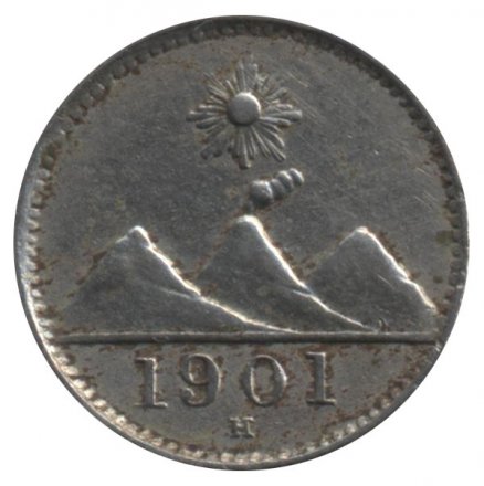 Гватемала 1/4 реала 1901 год
