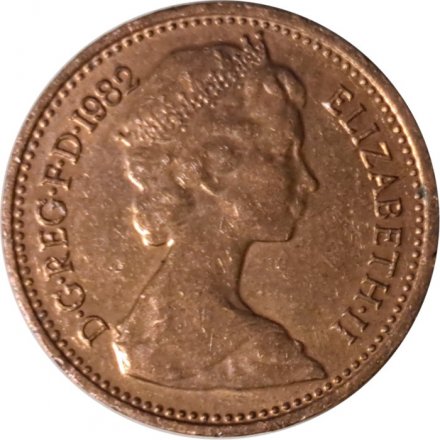 Великобритания 1/2 пенни 1982 год