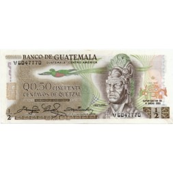 Гватемала 1/2 кетсаль 1982 год - UNC