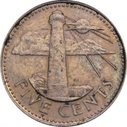 Барбадос 5 центов 1994 год - Маяк
