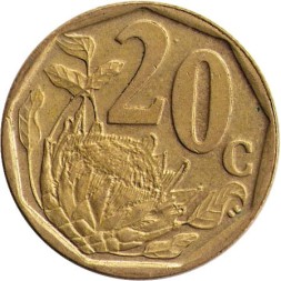 ЮАР 20 центов 2008 год