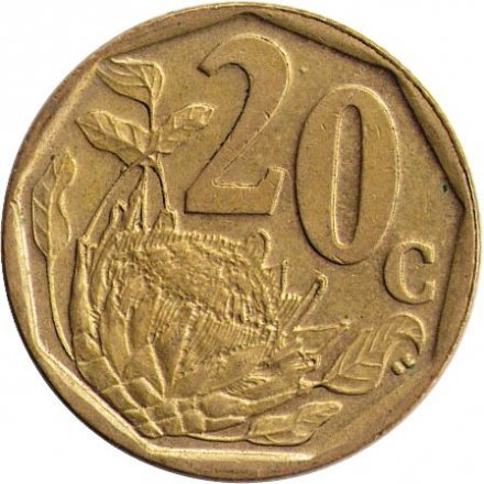 ЮАР 20 центов 2008 год