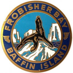 Настольная медаль Frobisher Bay. Baffin island. Залив Фробишер. Баффинова Земля