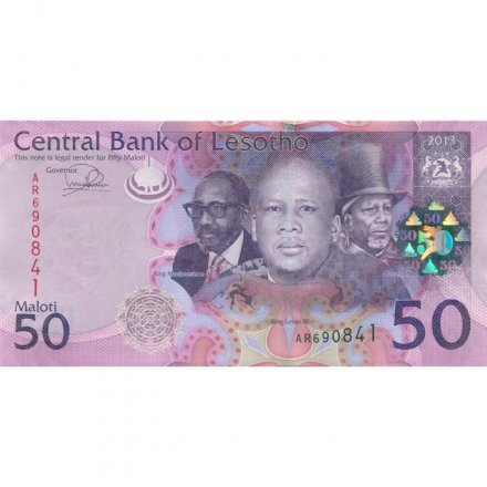 Лесото 50 малоти 2013 год - Всадники UNC