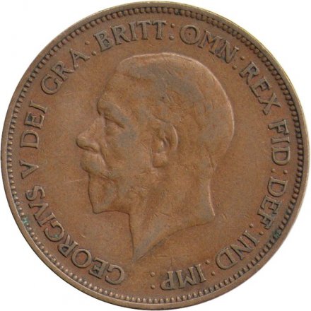 Великобритания 1 пенни 1936 год - Король Георг V