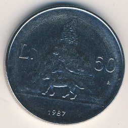 Сан-Марино 50 лир 1987 год