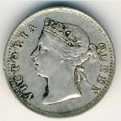 Гонконг 5 центов 1894 год
