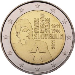 Словения 2 евро 2011 год - Франк Розман