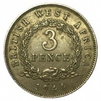 Британская Западная Африка 3 пенса 1944 год