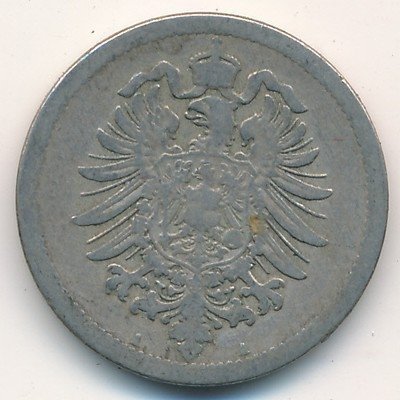 Германия 10 пфеннигов 1876 год (A)