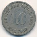 Германия 10 пфеннигов 1876 год (A)