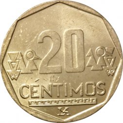 Перу 20 сентимо 2016 год