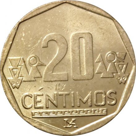 Перу 20 сентимо 2016 год
