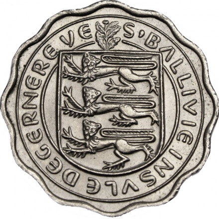 Гернси 3 пенса 1956 год - Корова