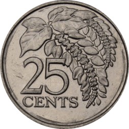 Тринидад и Тобаго 25 центов 2008 год