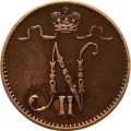 Финляндия 1 пенни 1895 год - Николай II - XF