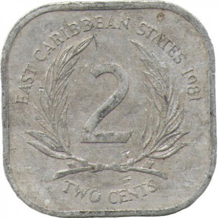 Восточные Карибы 2 цента 1981 год