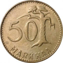 Финляндия 50 марок 1953 год (тип 2)