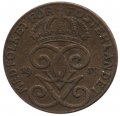 Швеция 2 эре 1939 год - Король Густав V