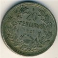 Чили 20 сентаво 1921 год