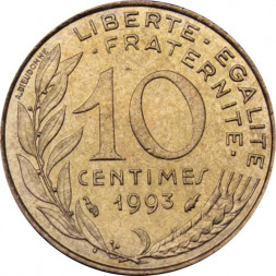 Франция 10 сантимов 1993 год - Марианна