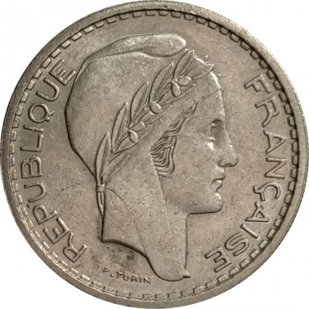 Франция 10 франков 1949 год (без отметки МД)