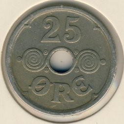 Дания 25 эре 1938 год