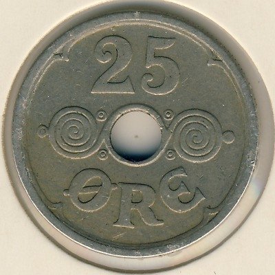 Дания 25 эре 1938 год