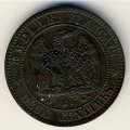 Франция 2 сантима 1861 год - Император Наполеон III (K)