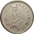 Гибралтар 5 пенсов 2003 год - Отметка &quot;AB&quot; на реверсе (магнетик)