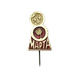 Значок-иголка 8 марта. Матрешка