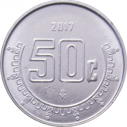 Мексика 50 сентаво 2017 год