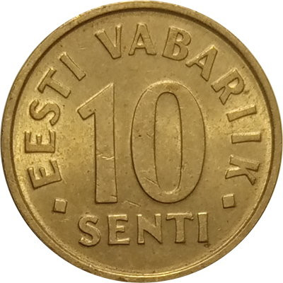 Эстония 10 сентов 2002 год