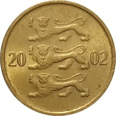 Эстония 10 сентов 2002 год