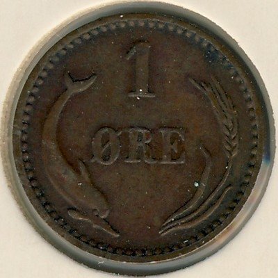 Дания 1 эре 1887 год