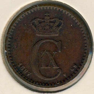 Дания 1 эре 1887 год