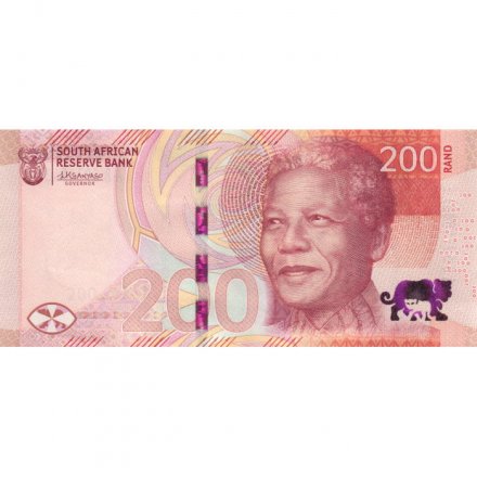 ЮАР 200 рэндов 2023 год - Нельсон Ролихлахла Мандела. Леопарды UNC