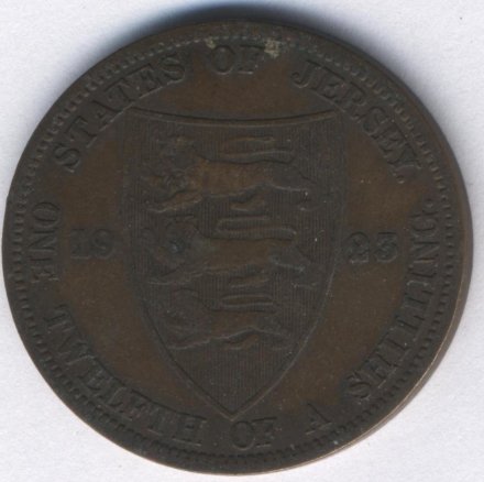 Джерси 1/12 шиллинга 1923 год - Варяжский щит