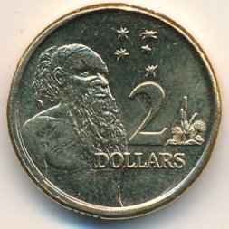 Австралия 2 доллара 2012 год - Абориген