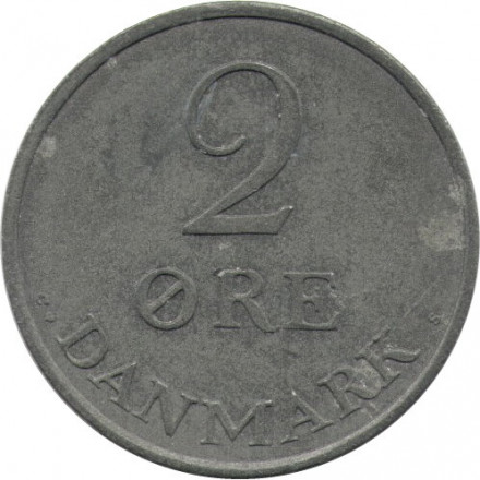 Дания 2 эре 1969 год - Король Фредерик IX