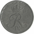 Дания 2 эре 1969 год - Король Фредерик IX