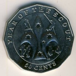 Австралия 50 центов 2008 год - 100-летие скаутовского движения